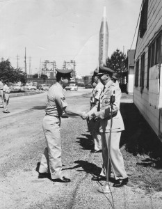 -The Beginning- Lee Humiston with his commander at Wright-Patterson AFB.