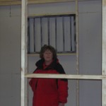 Louise in the beginnings of the construction of cell 5.