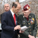 Governor Baldacci with a Maine WW II POW