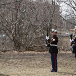 Marine rifle squad at the POW medal ceremonies.