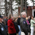 Jim Foley, the first museum volunteer, Louise Keezer, and Lee Humiston at the POW medal ceremonies.