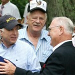 John McCain, Charlie Crafts (a Maine Vietnam War POW), and Lee Humiston at the old little museum.