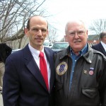 Governor Baldacci & Lee Humiston at the POW medal ceremony at the old little museum in the park.