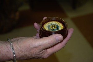 An authentic compass from the pocket of the Revolutionary War officer.