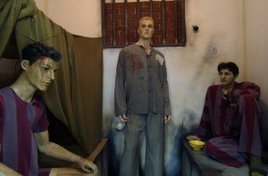 Cell # 5 New Guy Village Hanoi Hilton - Col. Tom Kirk, USAF (left), Cdr. Ted Stier, USN (center)