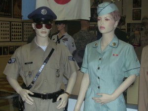 A 1/C Sam Longanecker, USAF & PFC Lynda Keene, US Army