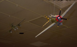 German ME-262 jet chasing an American P-47.