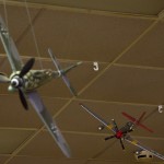 German FW-190 being chased by a P-51 of the famous Tuskegee Airmen.