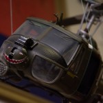 Head on shot of a Huey gunship in Vietnam.