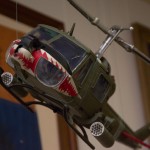 Head on shot of a Huey Gunship in Vietnam.