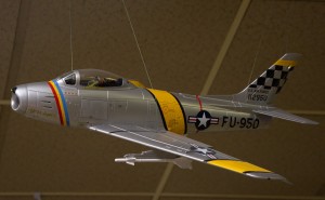 Col. John Mitchell's F-86 as Wing Commander of the 51st Fighter Interceptor Wing "Mitch's Squitch". He led the flight of P-38s in WW II that shot down Admiral Yamamoto.