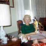 Bill Randall's mother on Christmas morning 1968