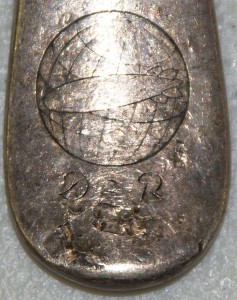 An original fork from the crash site of the Hindenburg with it's markings, DZR, for Deutsche Zeppelin-Reederei (German Zeppelin Airline Company).