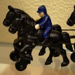 Detail of late 1870's to early 1880's child's cast iron toy.