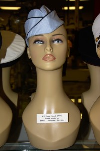 US Coast Guard Reserve female service hat worn by PO/Yeoman 3rd Class Leslie Thibodeau, during the 1970s.