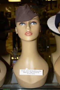 US Army Air Forces, US Air Force World War II and Korean War Flight Nurse ''Pink'' overseas cap worn by Lt. Col. Conroy.