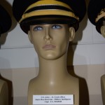US Army Junior Grade Military Intelligence officer black mess dress hat worn by Capt. J. L. Delafield.
