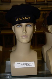 World War II US Navy enlisted winter hat worn by BM 1/C Leon. D. Humiston, Sr.