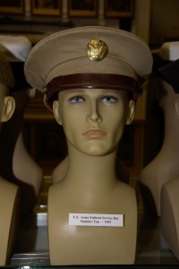 US Army enlisted service hat in Summer Tan from 1943.
