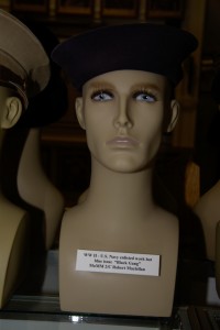 US Navy enlisted work hat blue issue ''Black Gang'' worn by MoMM 2/C Robert Maclellan.