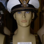 World War II US Coast Guard Field Grade officer's service hat worn by Capt. Egerton Sawtelle.