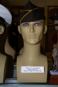 World War II US Army enlisted winter overseas cap worn by HQ Trp 2nd Squadron 26th Cavalry Regt.