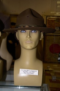 US Army officer's campaign hat worn by Major Robert Bonner during the late 1930s to early 1940s.