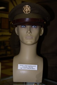US Army Air Forces/US Air Force transition period service hat from 1948 to 1952 worn by Cpl. A 2/C Irving McAllister.