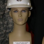 US Navy Seabees officer's hard hat , Lakehurst NAES, 2013 issue.