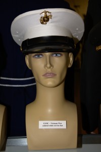 Vietnam War US Marine Corps enlisted white service hat.