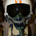 Vietnam War US Marine Corps combat worn flight helmet worn by Capt. ''Bo'' Baker.