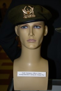 Vietnam War South Vietnamese officer's beret serving with MACV.