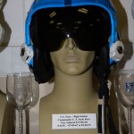 US Navy flight helmet worn by Vice Admiral Ed Martin, POW 07-09-1967 to 03-04-1973.