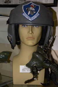 US Air Force flight helmet worn by Major General Bud Breckner, POW 07-30-1972 to 03-29-1973.