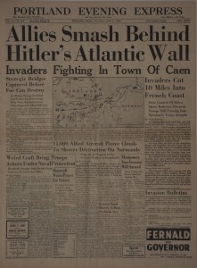 Portland Evening Express reporting about Normandy.
