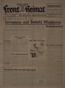 German Newspaper reporting about Normandy.