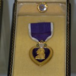 Purple Heart and Gold Star for Private Elmer J. Groves, killed in action at Normandy.
