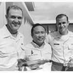 A.J. Meyer (left), Bob Peel (right) with Bito at Clark AFB 2-1973