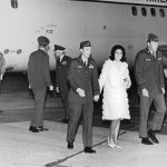 Ben Ringsdorf at Keesler AFB with Mrs. George Wallace, 1973