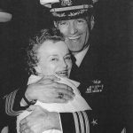 Jim Hickerson being greeted by his mother, Faye Hickerson, at Hickory, NC Airport, April 1973