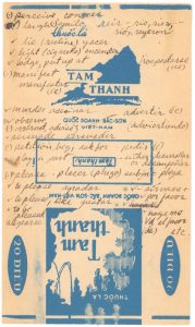 POW Spanish Lessons on Vietnamese cigarette wrapper