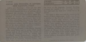 Joffre and Pershing in Governor's Gardens, Paris