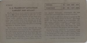 U.S. Transport Leviathan Largest Ship Afloat