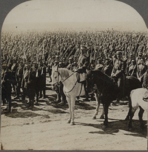 A Bristling Forest of Bayonets. Russian Troops on Review