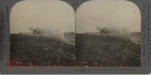 Shells Bursting In Ruined French Village