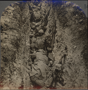 French Soldiers Resting in the Trenches
