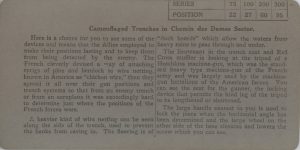 Camouflaged Trenches in Chemin des Dames Sector.