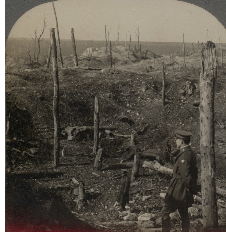 Desolate Waste on Chemin Des Dames Battlefield, France