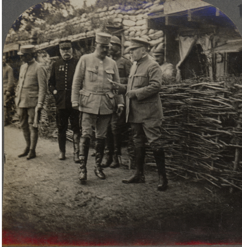 President Poincare and Marshall Joffre on the Somme Front