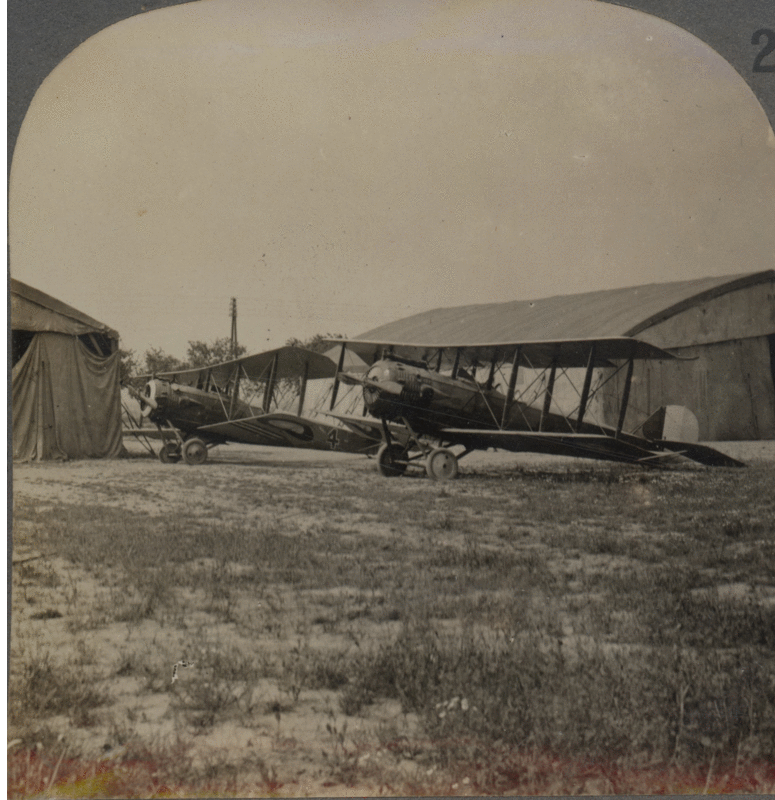 U.S. Observation Airplane on West Front